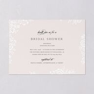 Romantic Lace Bridal Shower Invitations Pure White Signature Blank Standard