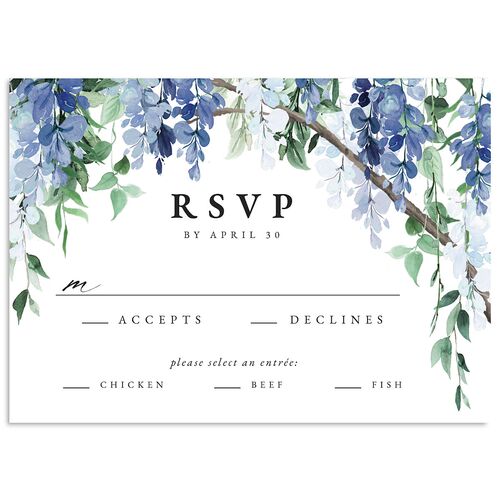 Romantic Wisteria Wedding Response Cards Ocean Signature Standard