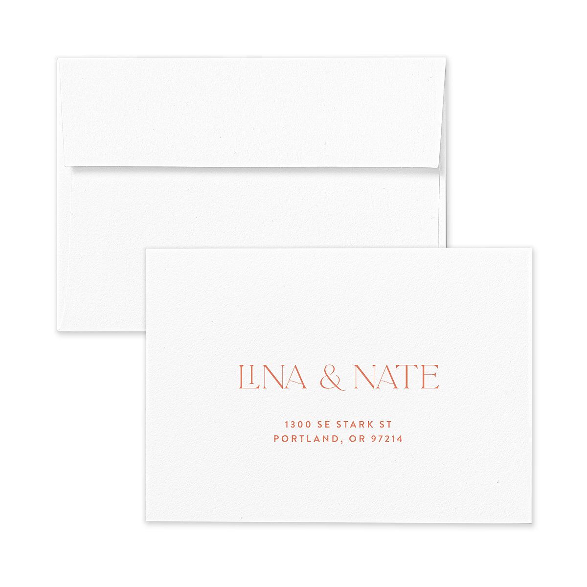 Tropical Oval Wedding Response Card Standard Envelopes