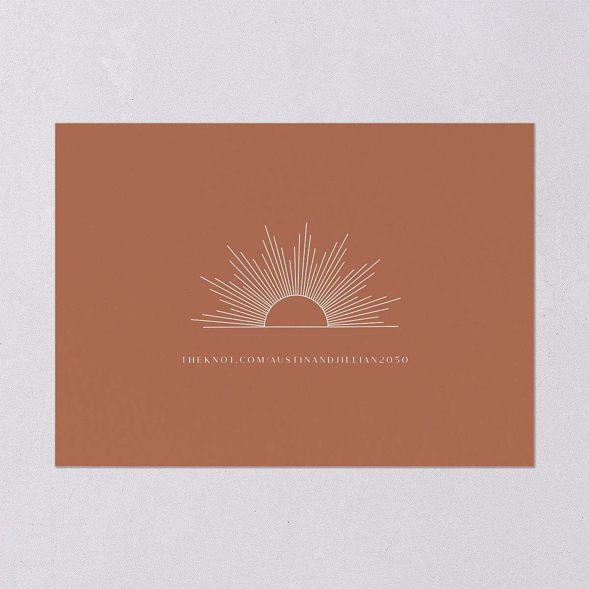 Modern Romantic Save The Date Cards Chestnut Signature smooth Blank No