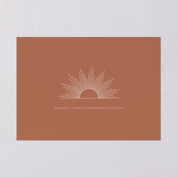 Modern Romantic Save The Date Cards Chestnut Signature smooth Blank No