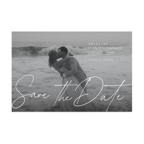 Gilded Corner Save the Date Postcards Pure White