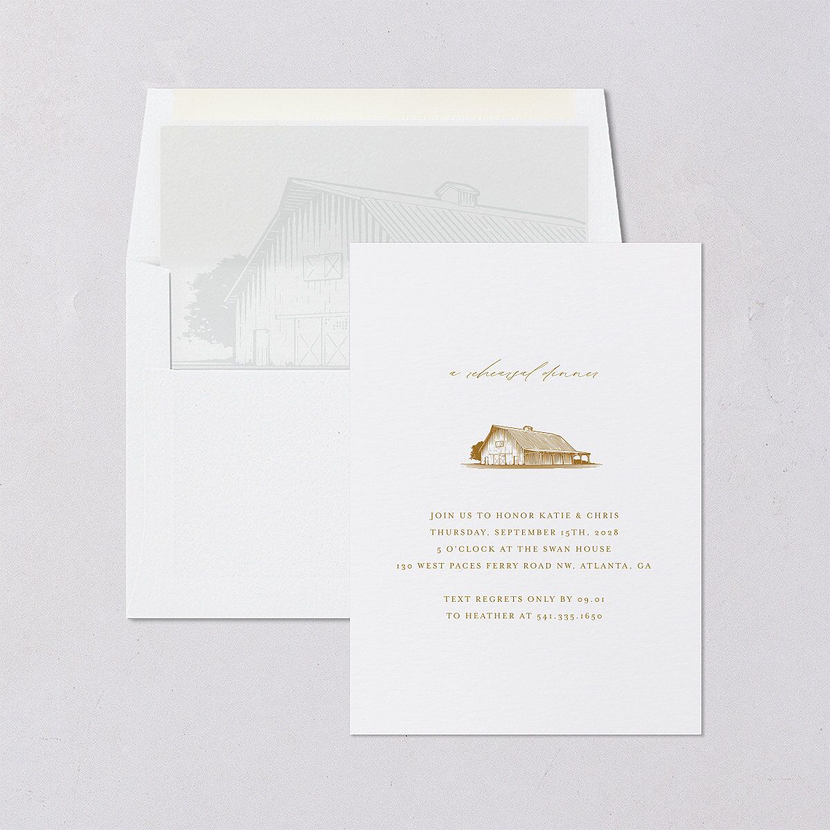 Classic Landscape Rehearsal Dinner Invitations — view 4