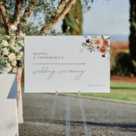 Eucalyptus Bouquet Standard Direction Sign Large Terracotta Standard Indoor Foam Core L Direction