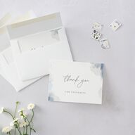 Minimal Brush Thank You Cards Slate