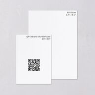 Color Pop Retro Photo QR Code RSVP Cards Sand Signature Standard