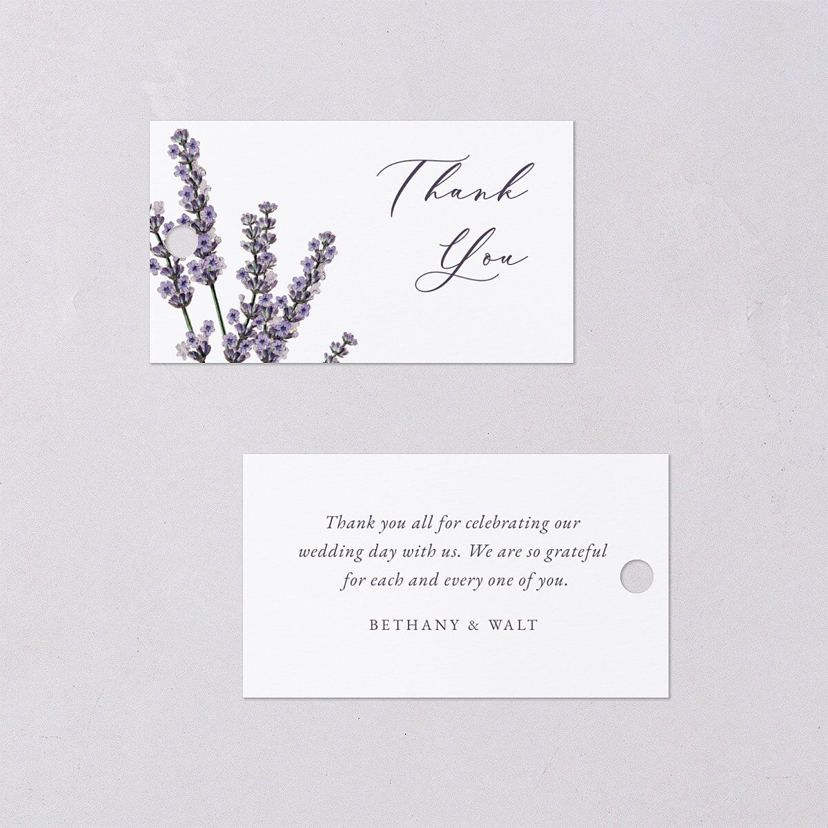 Vintage Lavender Favor Gift Tags Plum Signature