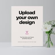 Upload Your Own Design Portrait Photo 11"x14" Tabletop Sign Pure White Standard Indoor Foam Core S Tabletop Table