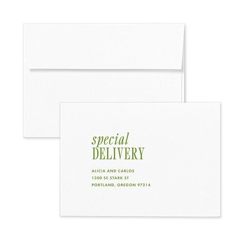 Editorial Promise Response Card Envelopes White Meadow Return Address Signature Standard