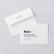 Til Death Gothic Photo Save The Date Card Envelopes White Sand Both Recipient and Return Addresses Signature Standard