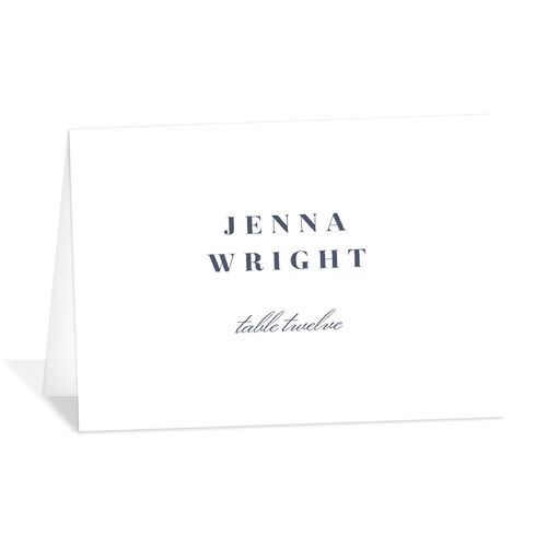 Classic Monogram Place Cards Midnight Navy Signature