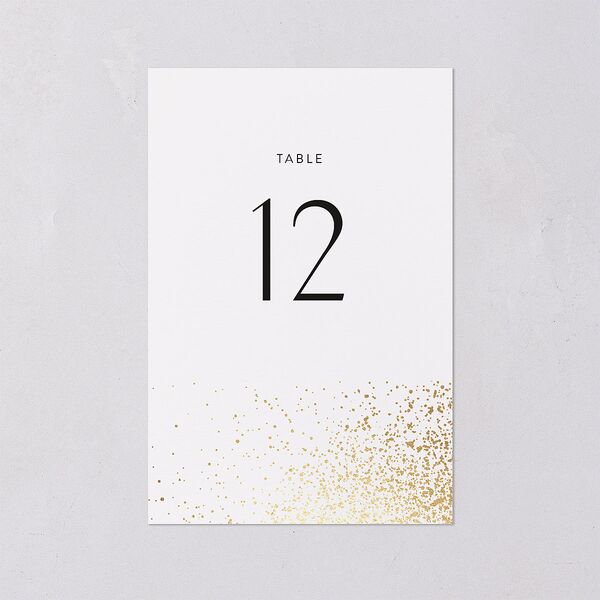 Shimmering Frame Table Numbers Gold Off-White Signature