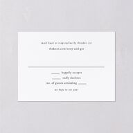 Gilded Bold Wedding Response Cards Gold Licorice Signature Standard
