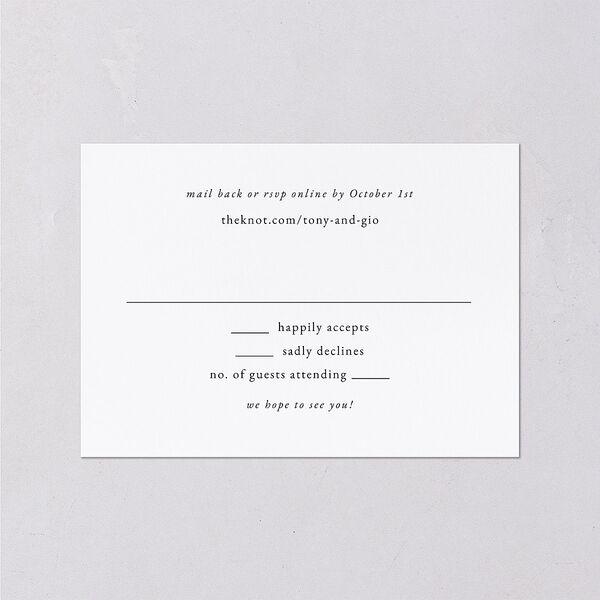Gilded Bold Wedding Response Cards Gold Licorice Signature Standard