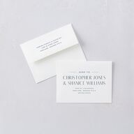 Destination Photo Poster Save the Date Magnet Envelopes Dusty Blue White Both Recipient and Return Addresses Signature Standard