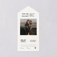 Cinematic Love Story All-in-One Wedding Invitations Pure White Signature Light Both Recipient and Return Addresses No