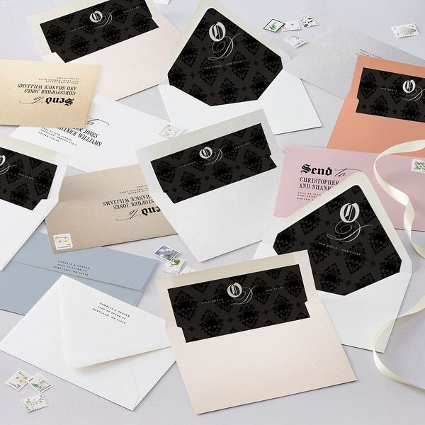 Til Death Gothic Photo Euro Envelope Liners Sand Luxe