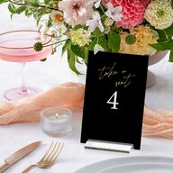 Just Love Table Numbers Gold Licorice Signature