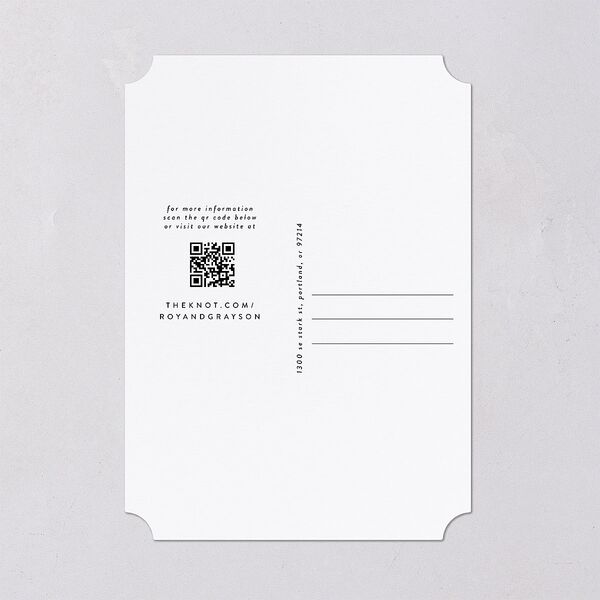 Elegant Grid Save the Date Cards Licorice Signature smooth Blank No