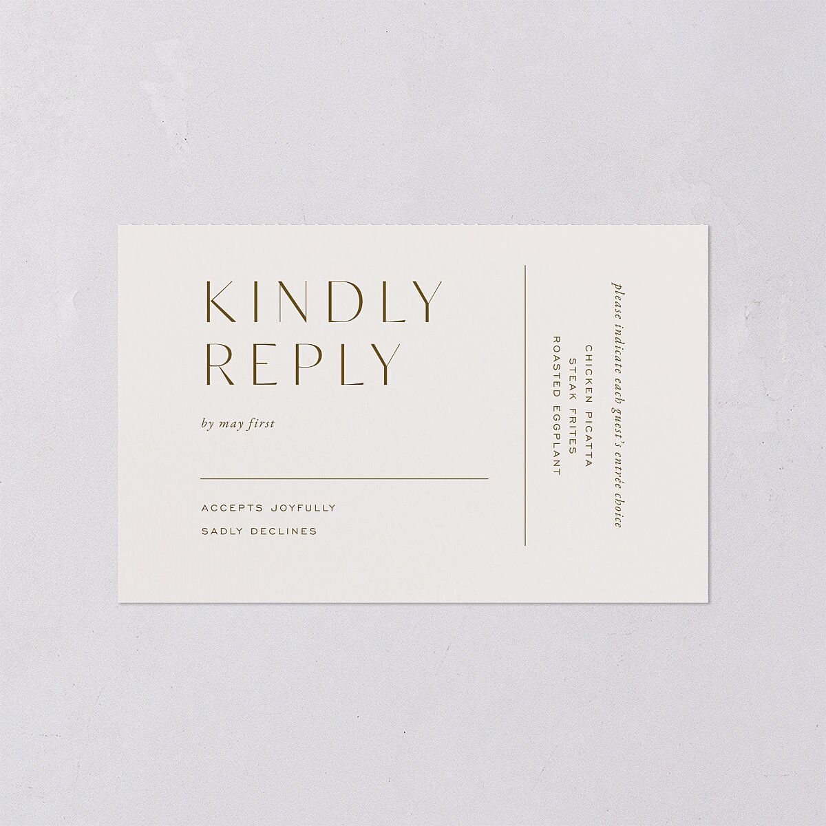 Surround All-in-One Wedding Invitations Mist Signature Light Both Recipient and Return Addresses No