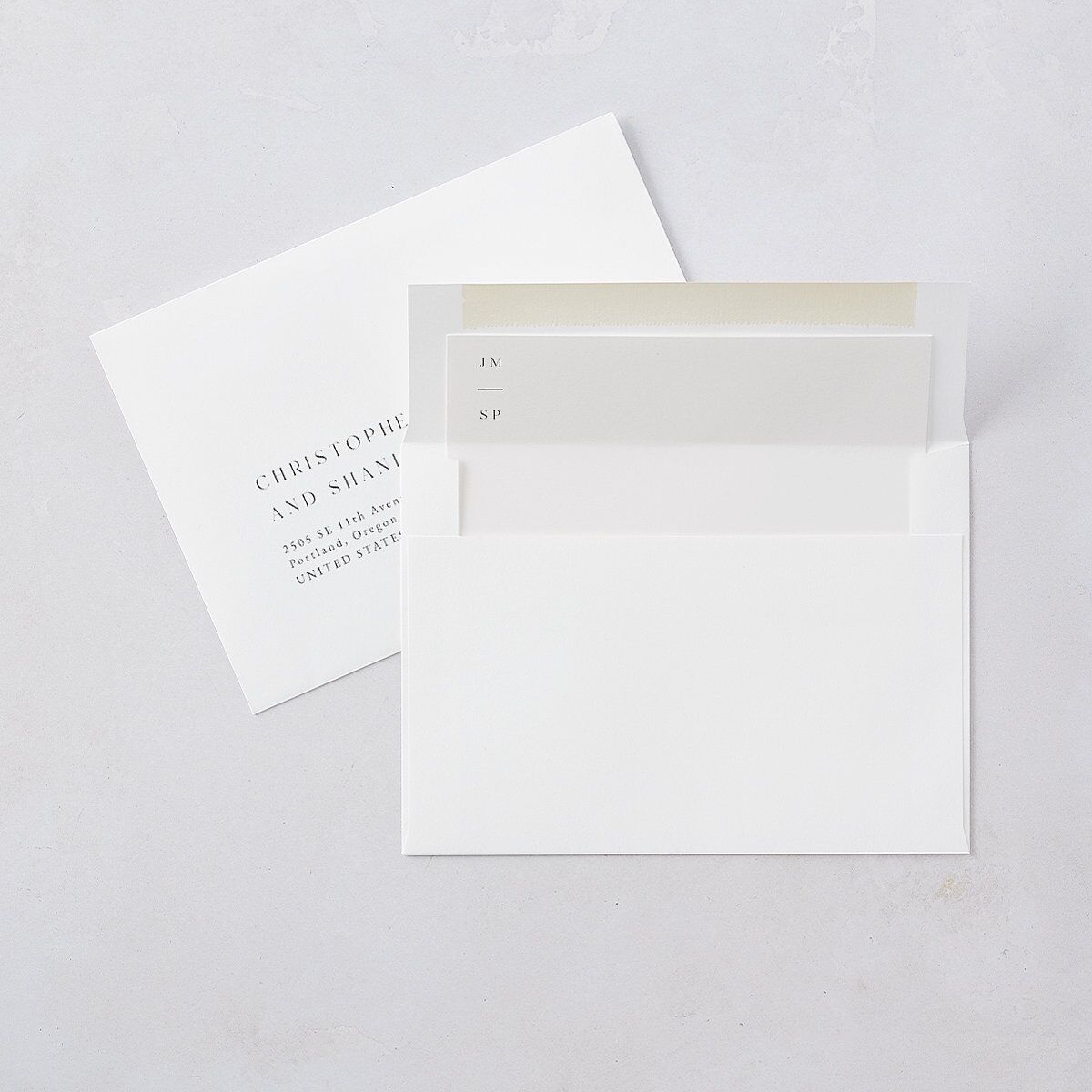 Floral Sketch Wedding Invitations Off-White Signature Blank No Standard