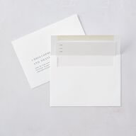 Floral Sketch Wedding Invitations Off-White Signature Blank No Standard
