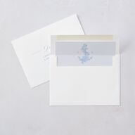 Coastal Oysters and Anchors Save the Date Cards Sea Blue Signature smooth Blank No Standard