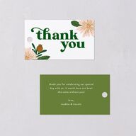 Retro Bloom Favor Gift Tags Scottish Green Signature