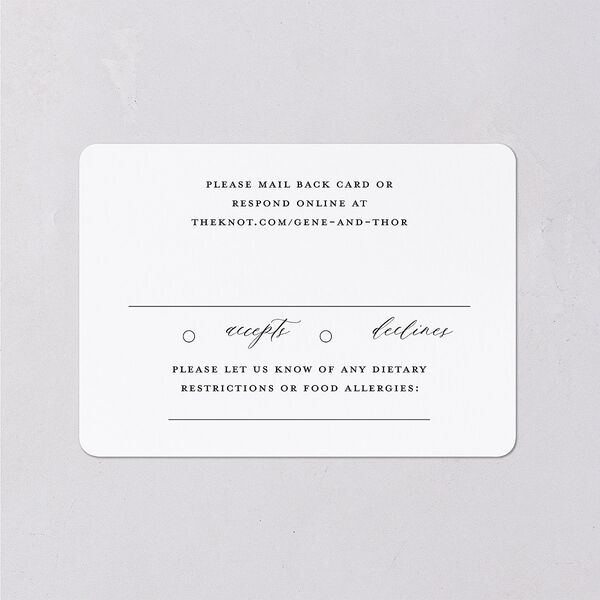 Dark Vintage Fantasy Wedding Response Cards Midnight Signature