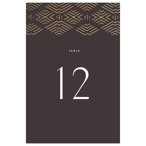 Boho Texture Table Numbers Gold Midnight Signature