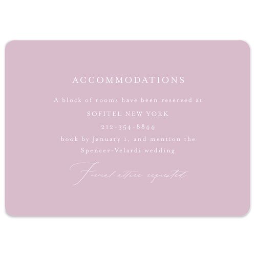 Monogram Slant Wedding Enclosure Cards Amethyst Signature Rounded