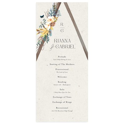 Bohemian Altar Wedding Programs Dijon Signature