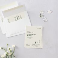 Hand Drawn Recipe Save the Date Petite Cards Dark Camo Signature smooth Blank No Standard