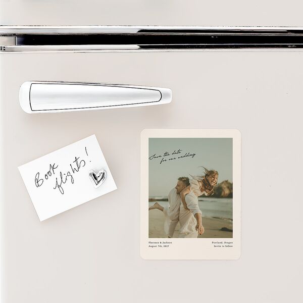 Vintage Film Photo Save The Date Magnets Sand Magnet Paper