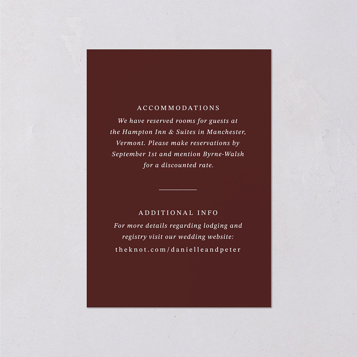 Photo Vow Wedding Enclosure Cards — view 1