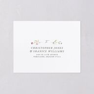 Classic Wildflower Frame All-in-One Wedding Invitations Amethyst Signature Light Both Recipient and Return Addresses No