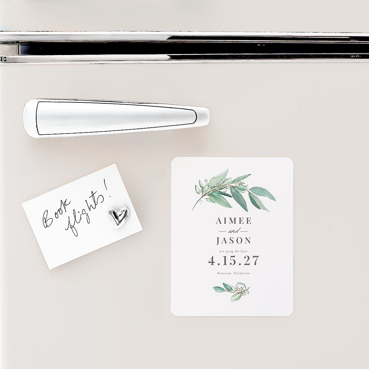 Lush Greenery Save The Date Magnets Eucalyptus Magnet Paper