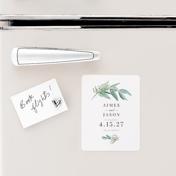 Lush Greenery Save The Date Magnets Eucalyptus Magnet Paper