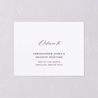 Dark Vintage Fantasy All-in-One Wedding Invitations Merlot Signature Light Both Recipient and Return Addresses No