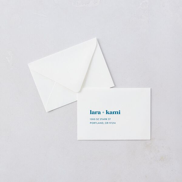 Vibrant Bold Response Card Euro Envelopes White Cruise Return Address Luxe