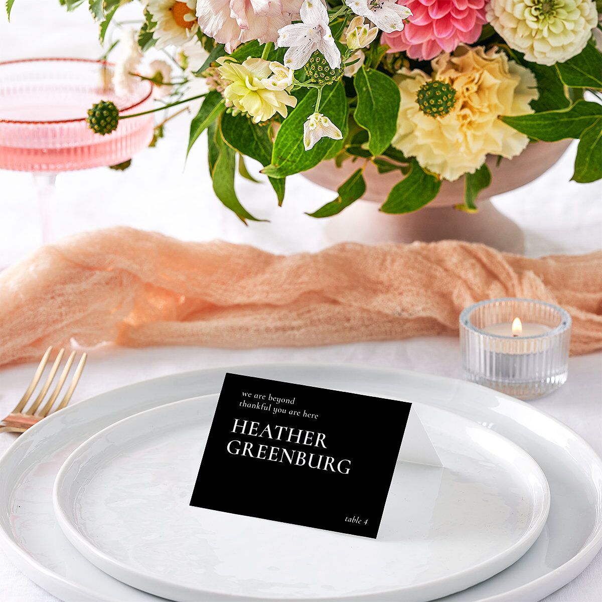Magazine Cover Place Cards Licorice Signature