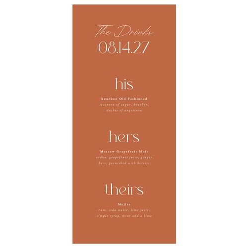 Striking Scene Menus Terracotta Signature smooth