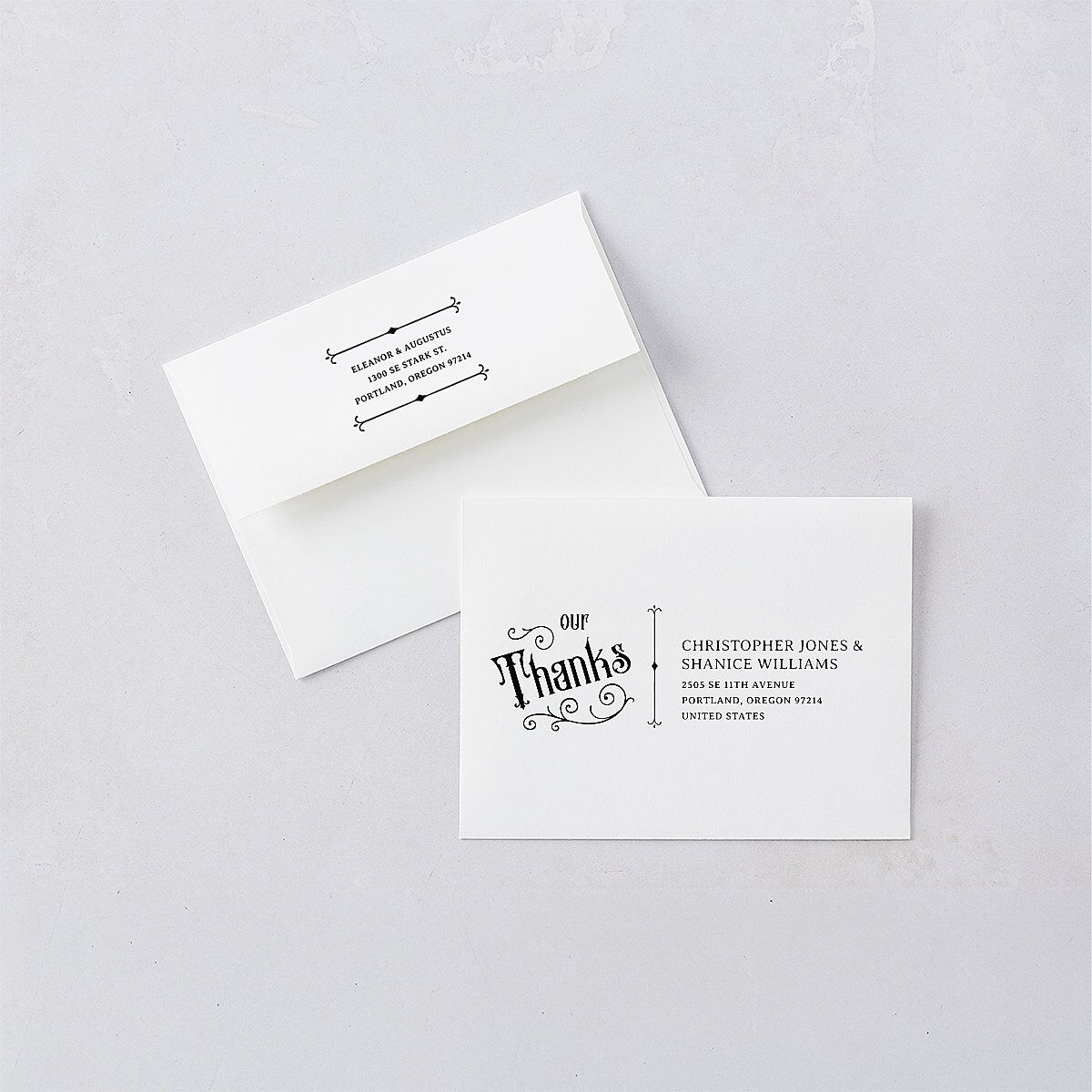 Western Gothic Thank You Cards Licorice