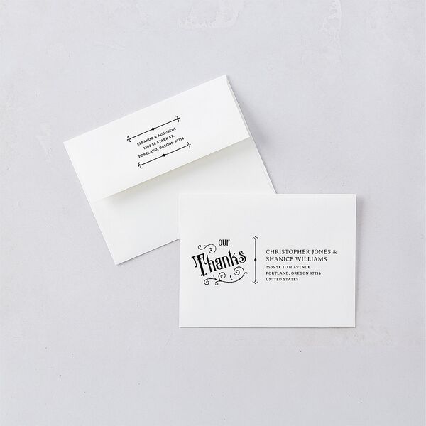 Western Gothic Thank You Cards Licorice