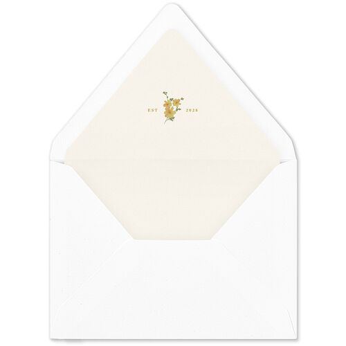 Fairytale Wildflower Crest Euro Envelope Liners Daffodil Luxe