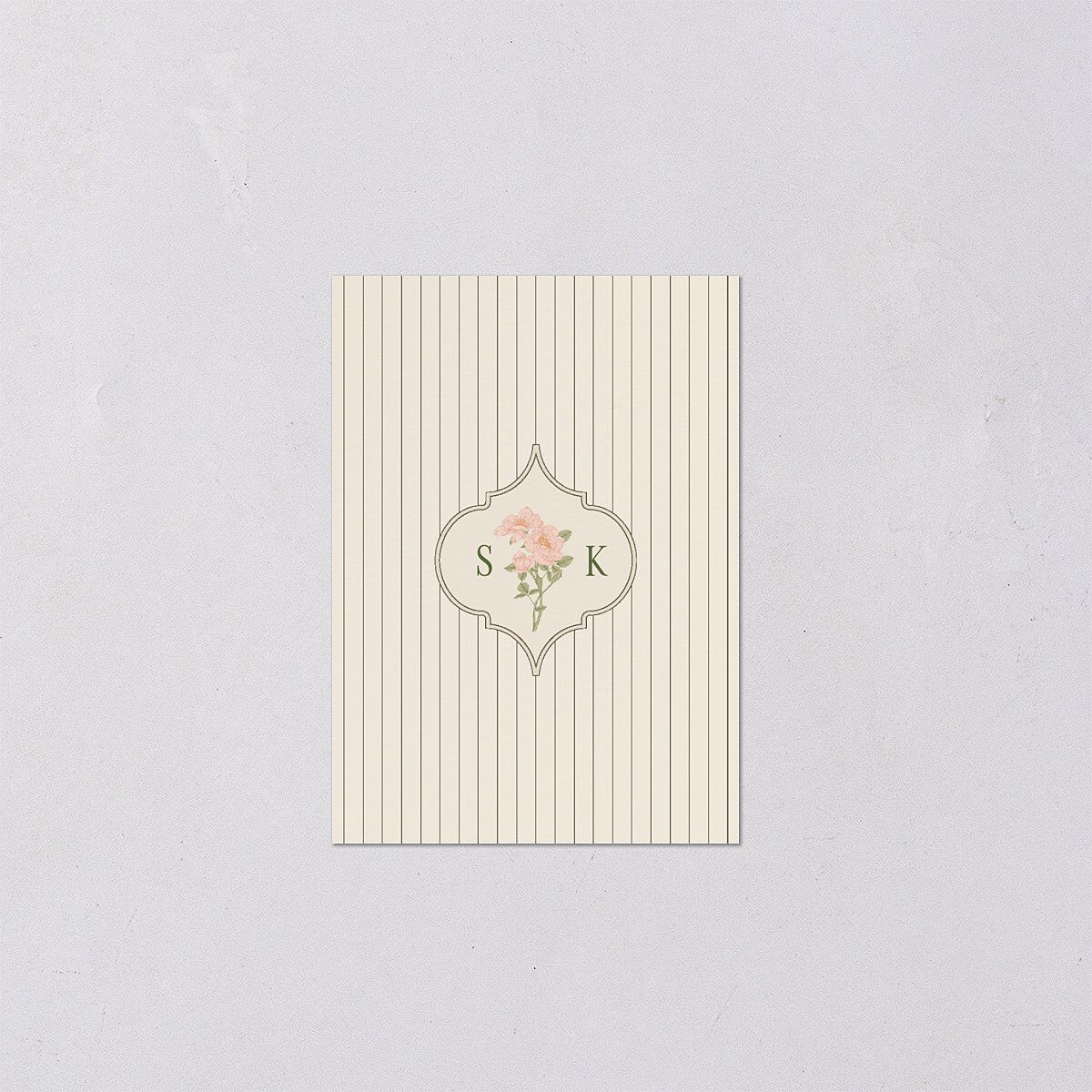Floral Vintage Lattice QR Code RSVP Cards Champagne Signature Standard