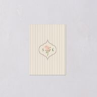 Floral Vintage Lattice QR Code RSVP Cards Champagne Signature Standard
