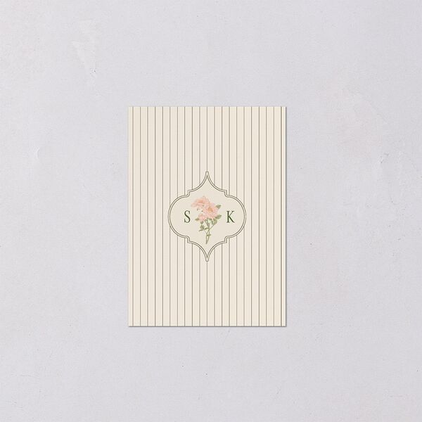 Floral Vintage Lattice QR Code RSVP Cards Champagne Signature Standard