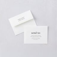 Timeless Photo Trio Save the Date Petite Card Envelopes White Linen Both Recipient and Return Addresses Signature Standard