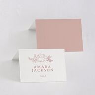 Floral Border Place Cards Desert Rose Signature